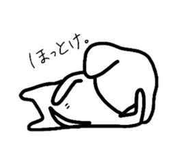 White Doggy loafs around at home. sticker #5204886