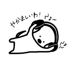 White Doggy loafs around at home. sticker #5204887