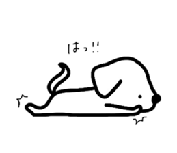 White Doggy loafs around at home. sticker #5204890