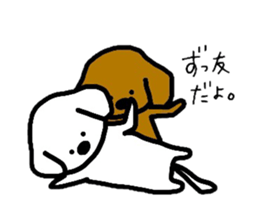 White Doggy loafs around at home. sticker #5204899
