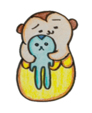 Monkey banana sticker #5205140