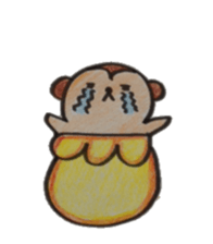 Monkey banana sticker #5205156