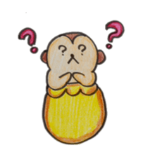 Monkey banana sticker #5205173