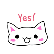 White cat(love ver.) sticker #5205511