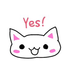 White cat(love ver.) sticker #5205511