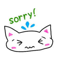 White cat(love ver.) sticker #5205524