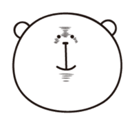 Bear's face sticker #5206093