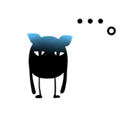 Sticker of a little invective cat sticker #5206392