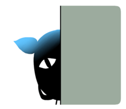 Sticker of a little invective cat sticker #5206395