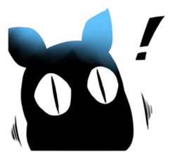 Sticker of a little invective cat sticker #5206404