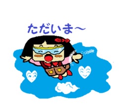 active girl with bobbed hair sticker #5207785