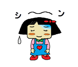 active girl with bobbed hair sticker #5207799