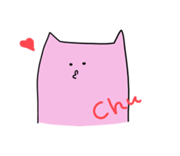 thin  thin cat sticker #5209643