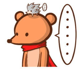 Alex Bear & Sauna hedgehog sticker #5210468