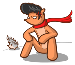 Alex Bear & Sauna hedgehog sticker #5210471