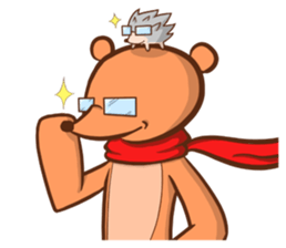 Alex Bear & Sauna hedgehog sticker #5210472