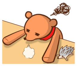 Alex Bear & Sauna hedgehog sticker #5210479