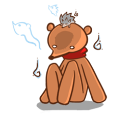 Alex Bear & Sauna hedgehog sticker #5210487