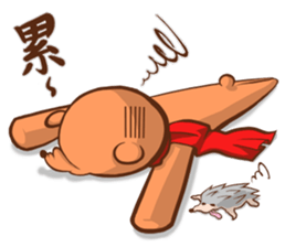 Alex Bear & Sauna hedgehog sticker #5210488