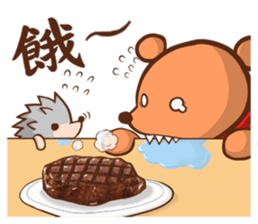 Alex Bear & Sauna hedgehog sticker #5210489