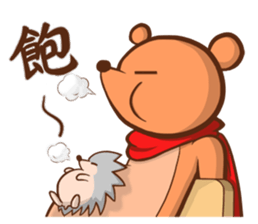 Alex Bear & Sauna hedgehog sticker #5210490