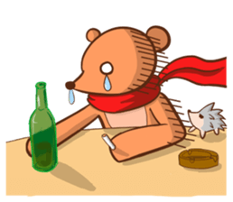 Alex Bear & Sauna hedgehog sticker #5210491