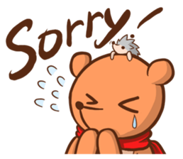 Alex Bear & Sauna hedgehog sticker #5210492