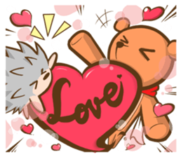 Alex Bear & Sauna hedgehog sticker #5210494