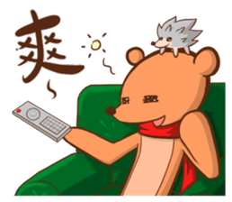 Alex Bear & Sauna hedgehog sticker #5210495
