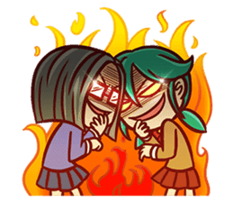 School Life of Tsubaki and Miko sticker #5211093