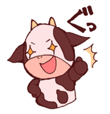 Sticker of the cow called "mochan" sticker #5212103