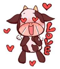 Sticker of the cow called "mochan" sticker #5212104