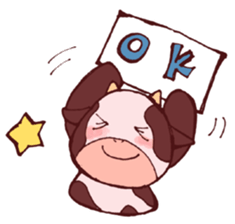 Sticker of the cow called "mochan" sticker #5212106