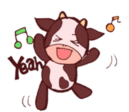 Sticker of the cow called "mochan" sticker #5212108