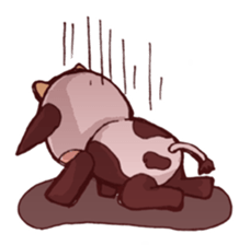 Sticker of the cow called "mochan" sticker #5212112