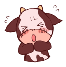 Sticker of the cow called "mochan" sticker #5212125