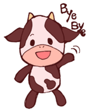 Sticker of the cow called "mochan" sticker #5212127