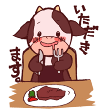 Sticker of the cow called "mochan" sticker #5212132