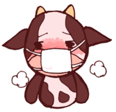 Sticker of the cow called "mochan" sticker #5212134