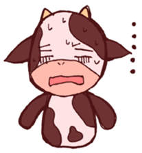 Sticker of the cow called "mochan" sticker #5212135