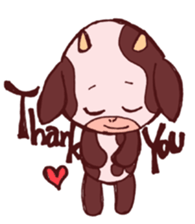 Sticker of the cow called "mochan" sticker #5212136