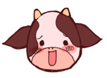Sticker of the cow called "mochan" sticker #5212137