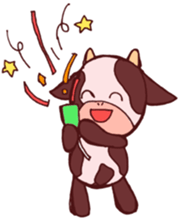 Sticker of the cow called "mochan" sticker #5212139