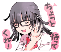 Stamp by Girl with glasses 2 sticker #5213101