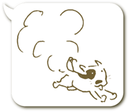 The dog written by a pen sticker #5214360