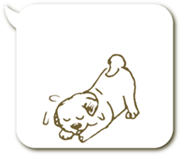 The dog written by a pen sticker #5214367