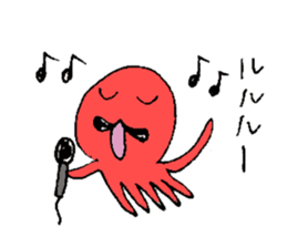 Prettty Mustache Octopus sticker #5215608