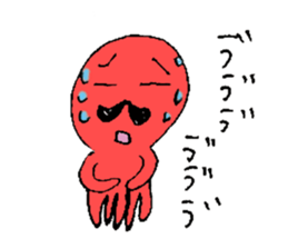 Prettty Mustache Octopus sticker #5215619