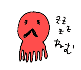 Prettty Mustache Octopus sticker #5215624