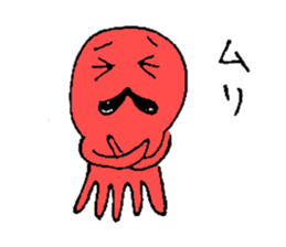 Prettty Mustache Octopus sticker #5215632